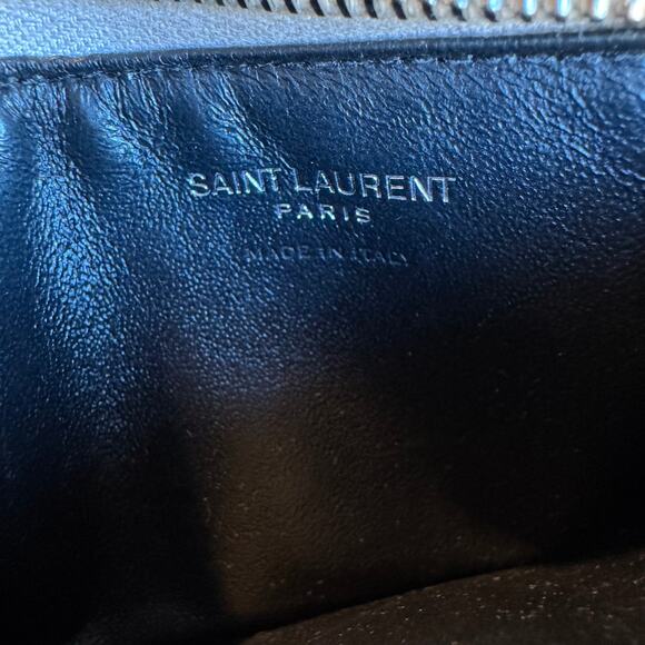 Saint Laurent Cassandra Leather Coin Purse Wallet Gray - Authentic YSL - Picture 12 of 13